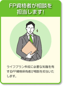FP資格者が相談を担当します。マイホーム購入に必要な知識を有するFP資格保有者が相談を担当いたします。